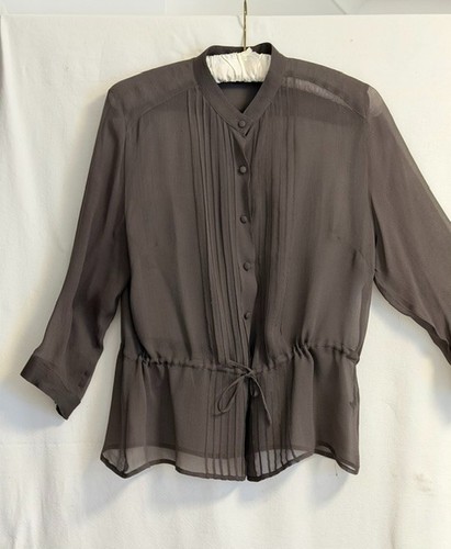 Silk see through blouse with - silk,